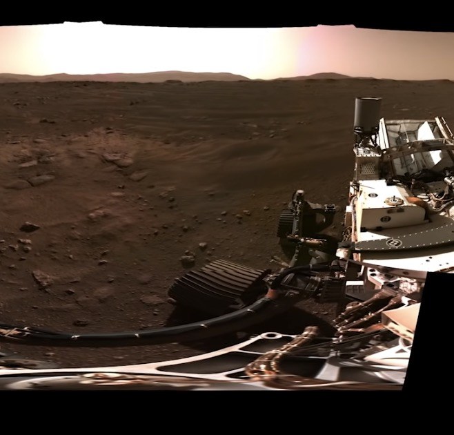 Panorama vom Mars - Perseverance Rover in Aktion