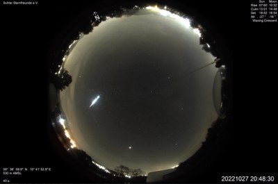 Feuerkugel vom 27.10.2022 20:48 Uhr