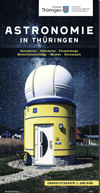 Neue Übersichtskarte "Astronomie in Thüringen"