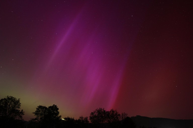 Polarlichter über dem Domberg in Suhl